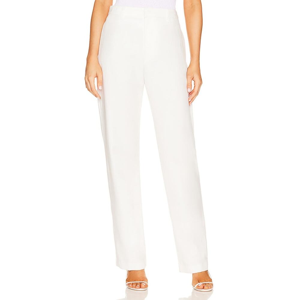 Enza Costa Straight Leg White Tencel Trouser Size 27